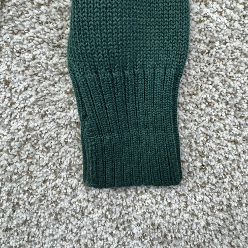 Polo Ralph Lauren Sweater Mens L Green Cotton Knit Crew Pullover Chunky‎ Heavy